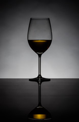 glass white wine silhouette