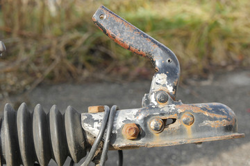 close-up trailer hook for boats