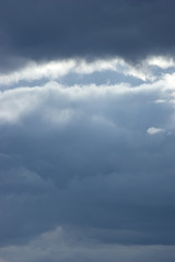 Moody Sea Cloudscape Background, Vertical Detailed Pattern