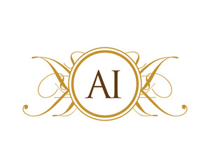 AI Luxury Ornament Initial Logo