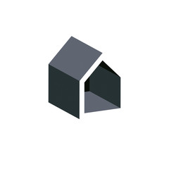 Property developer conceptual business icon, real estate emblem.