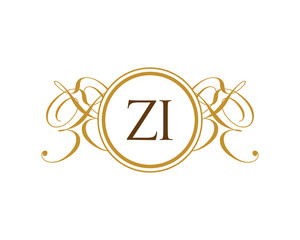 ZI Luxury Ornament Initial Logo