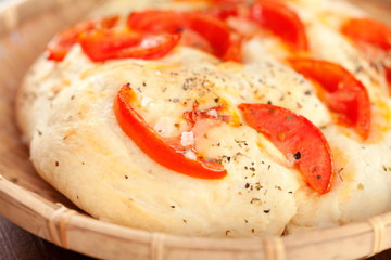 Focaccia with tomatos