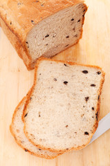 Homemade bread with olives