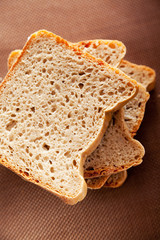 Homemade bread with olives