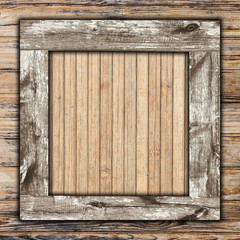 Wooden frame box template. Made with three different types of wood.