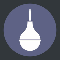 Flat medical icon clyster on a color background