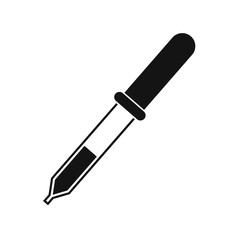 Flat medical icon dropper on a white background