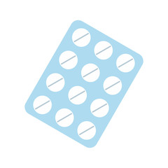 Flat medical icon blister on a white background