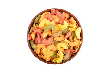 Wholegrain italian pasta in dish