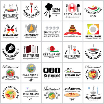 Restaurant Icons Set: Vector Illustration