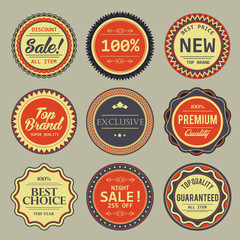 vintage badge and label