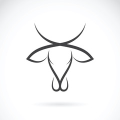 Vector image of an cow head design on white background