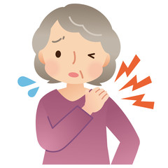 肩の痛み　高齢者　女性