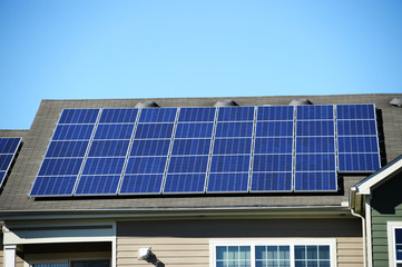 Fototapeta premium solar panel on the roof