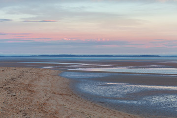 Fototapeta na wymiar Inverloch foreshore beach at pink sunset, Australia