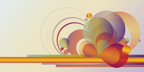 Abstract background with multicolored gradient figures