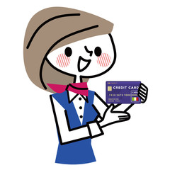 クレジットカードと店員