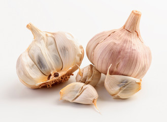 black heads of garlic