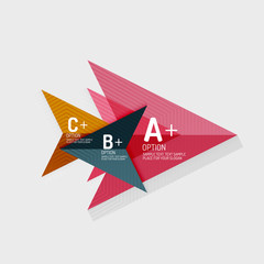 Paper style abstract geometric shapes with infographic options