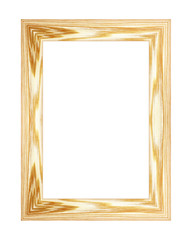 Fototapeta premium wood picture frame Isolated on white background
