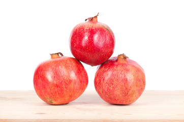 Ripe pomegranate fruit .