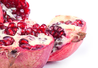 Ripe pomegranate fruit .
