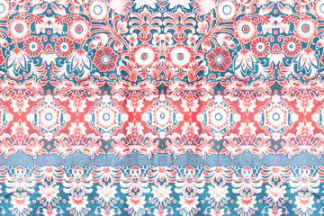 vintage style of tapestry flowers fabric pattern background