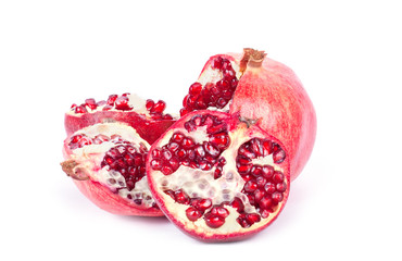 Ripe pomegranate fruit .