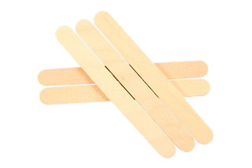 Ice lolly sticks, Ice cream sticks, isolated on white background