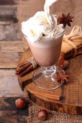 hot chocolate with cream