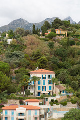 Fototapeta na wymiar the ancient town of Menton, French Riviera. European architecture