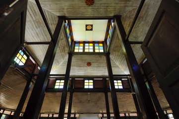 Interior of Tinggi Mosque or Banjar Mosque
