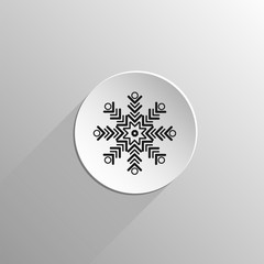 snowflake flat black icon