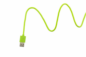 Green USB cable for smartphone