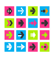 Vector illustration of plain arrow icons. Eps10.