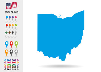 Obraz premium Map State of Ohio USA