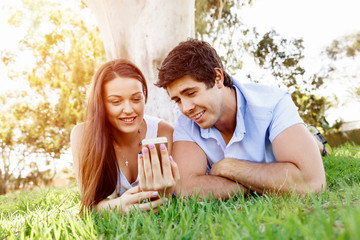 Young couple in the park