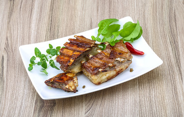 Grilled lamb ribs