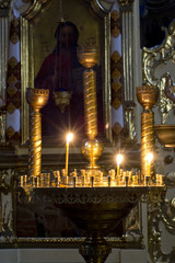 Prayer Candles in orthodoxy church