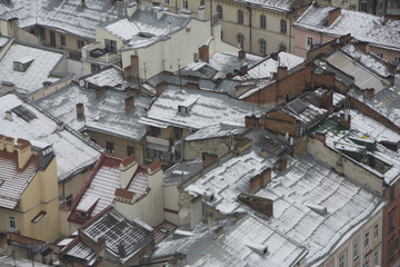 Winter view of Lviv