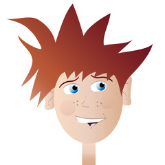Red haired teenager illustration