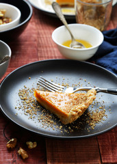 pumpkin tart with honey