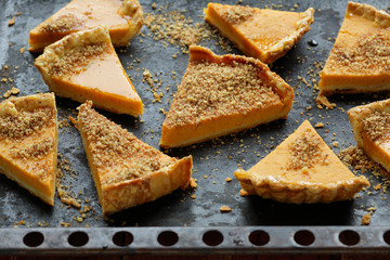 pumpkin tart with walnut and honey