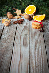 Ginger cookies on Christmas table
