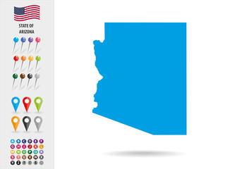 Map State of Arizona USA