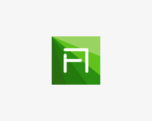 Abstract letter A logo design template. 