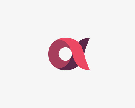 Abstract letter A, Alpha logo design template. 