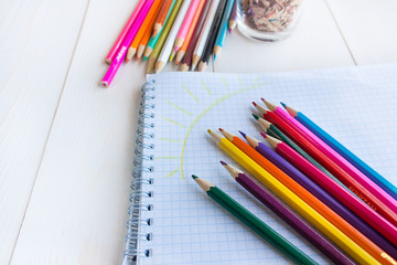 Obraz premium drawing with crayons