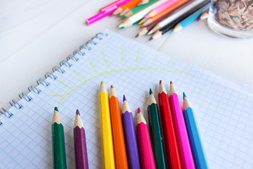 drawing with crayons